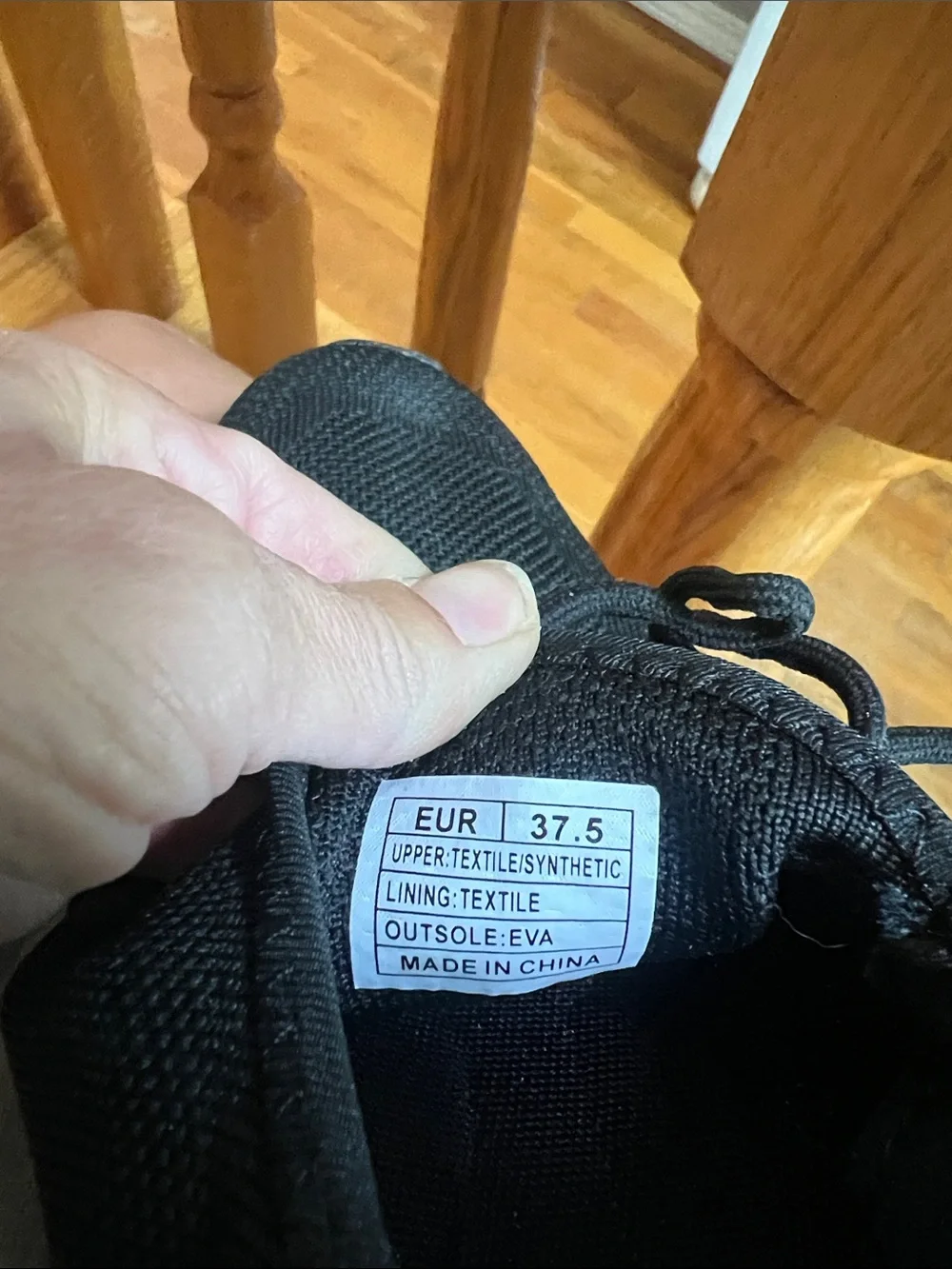 Women’s Black Knit Lace-Up Sneakers